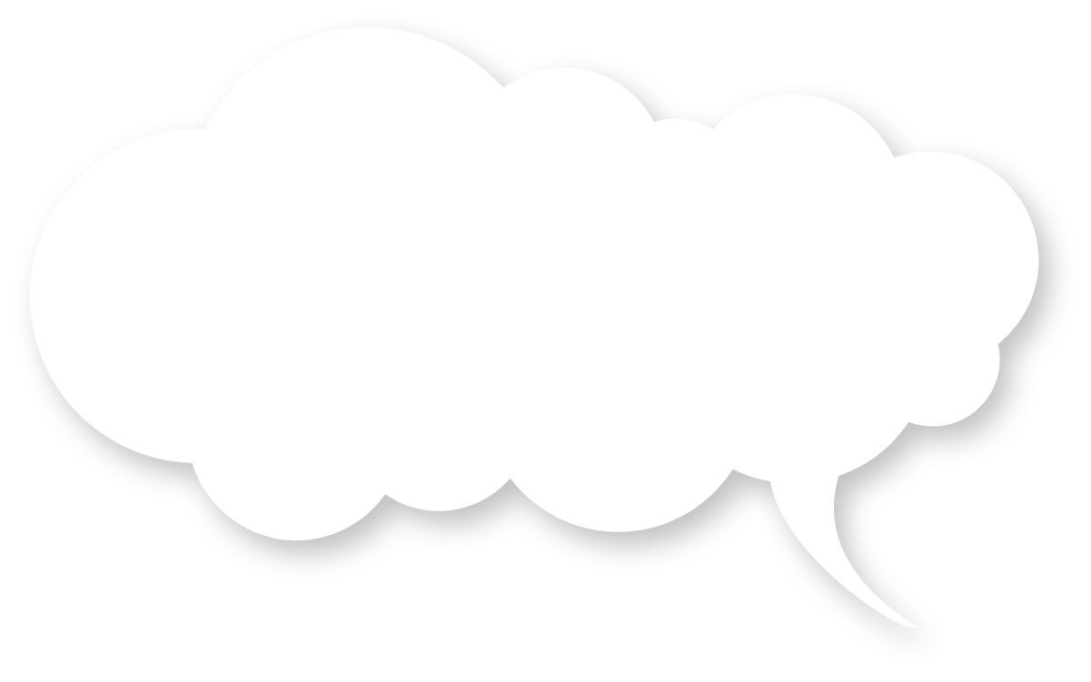 white cloud text bubble