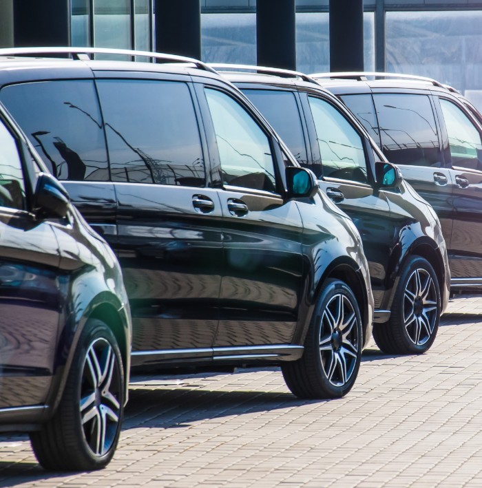 car fleet of mini vans