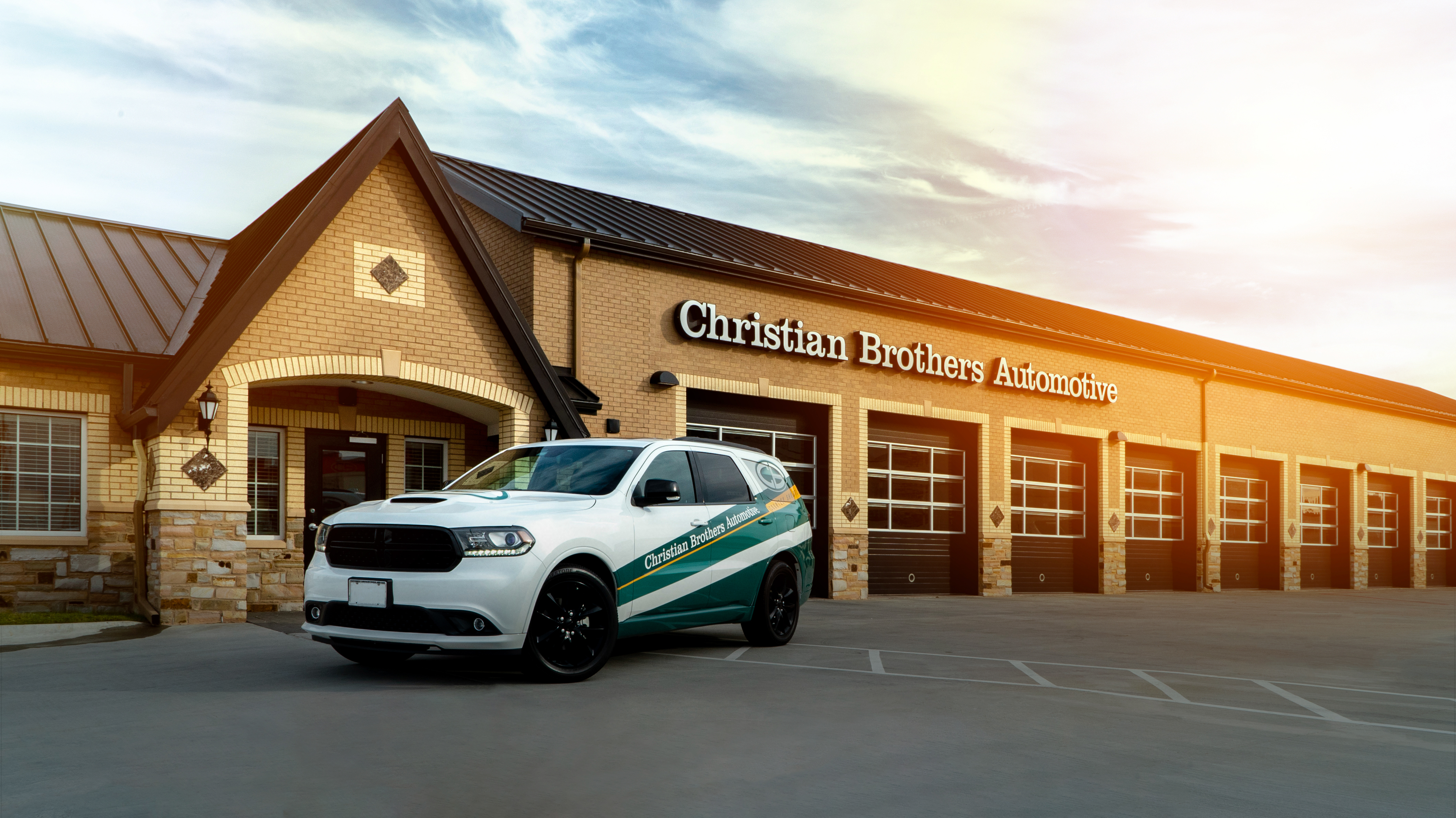 CBAC car in front of shop