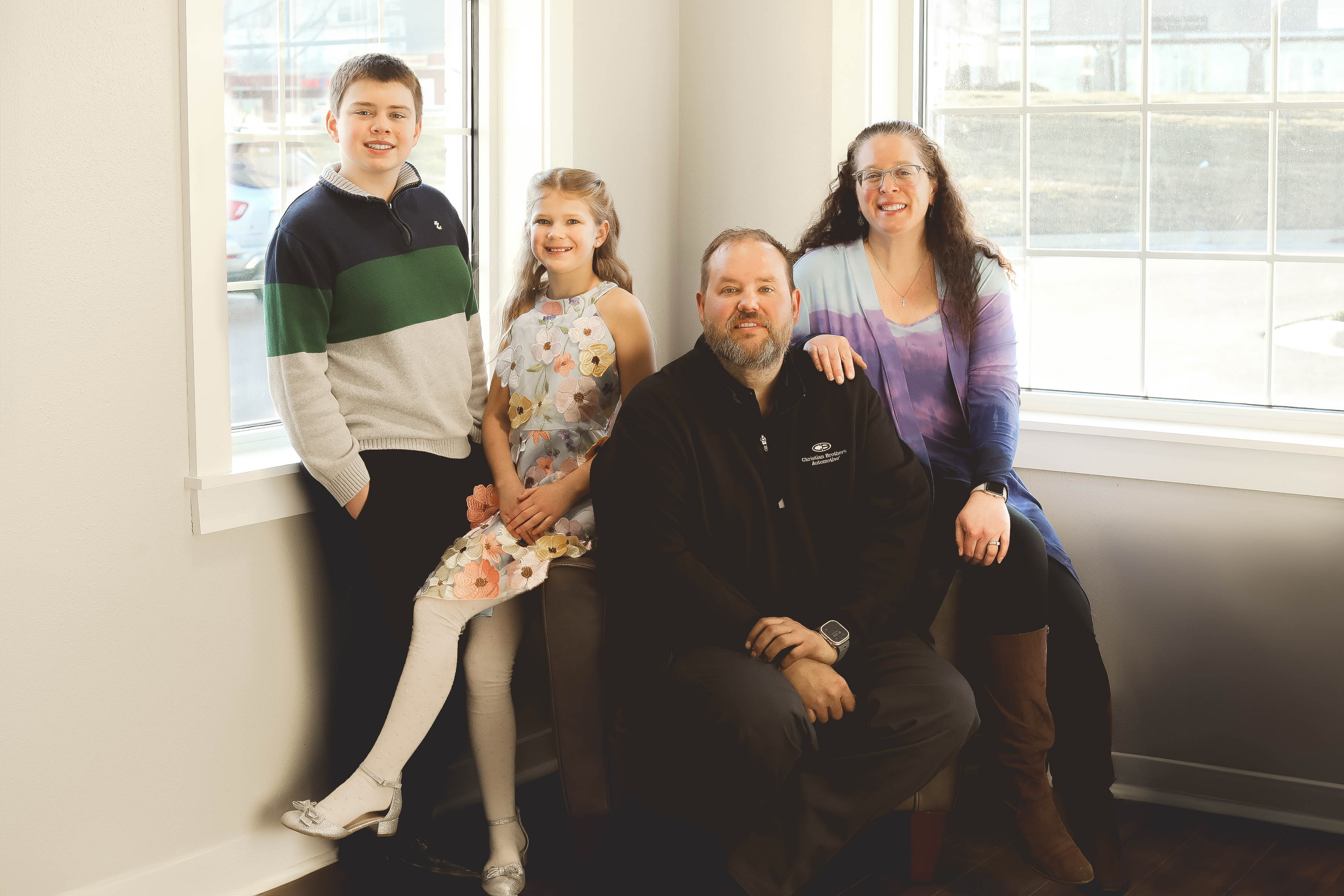 CBAC car in front of shop