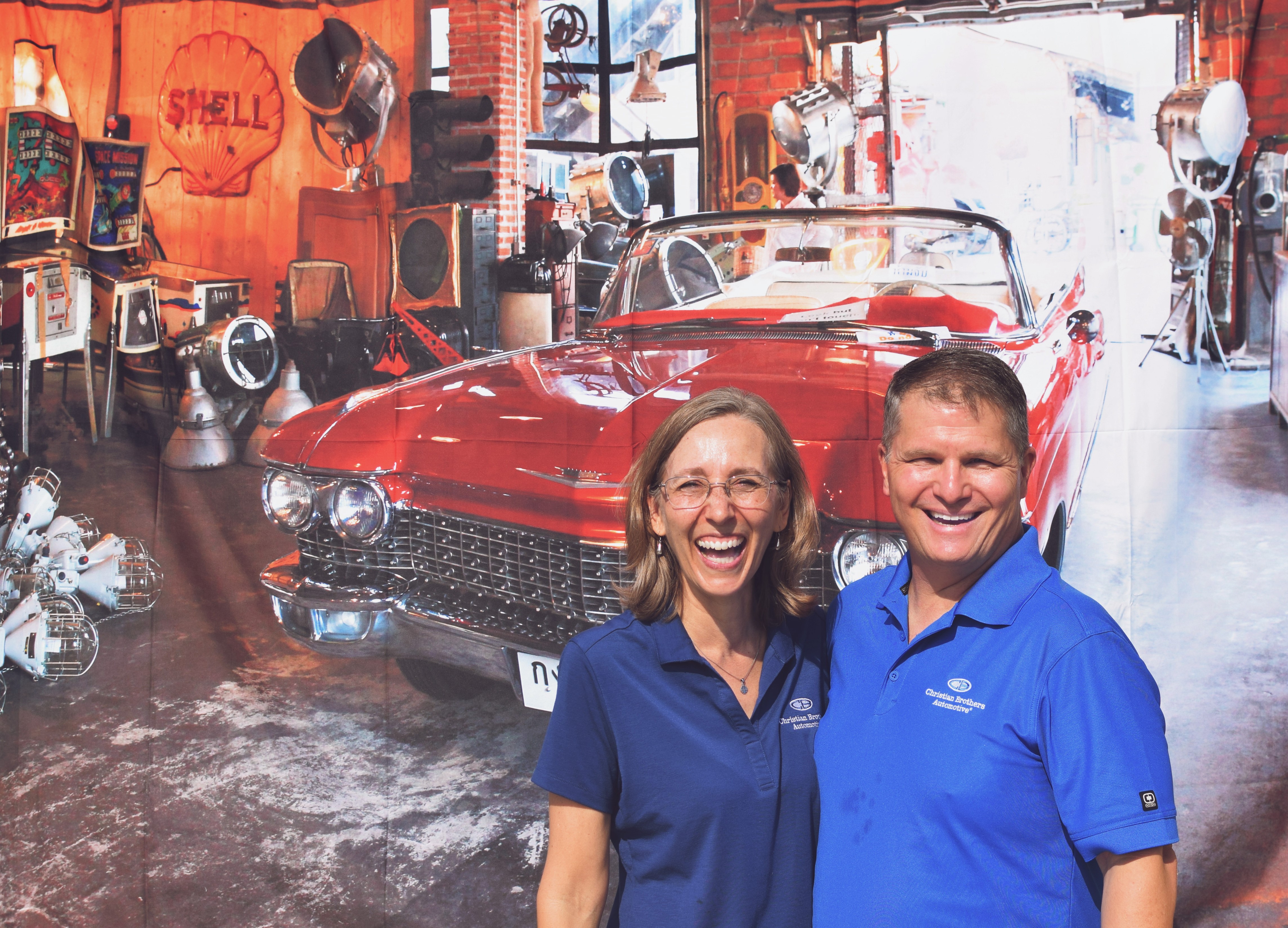 CBAC car in front of shop