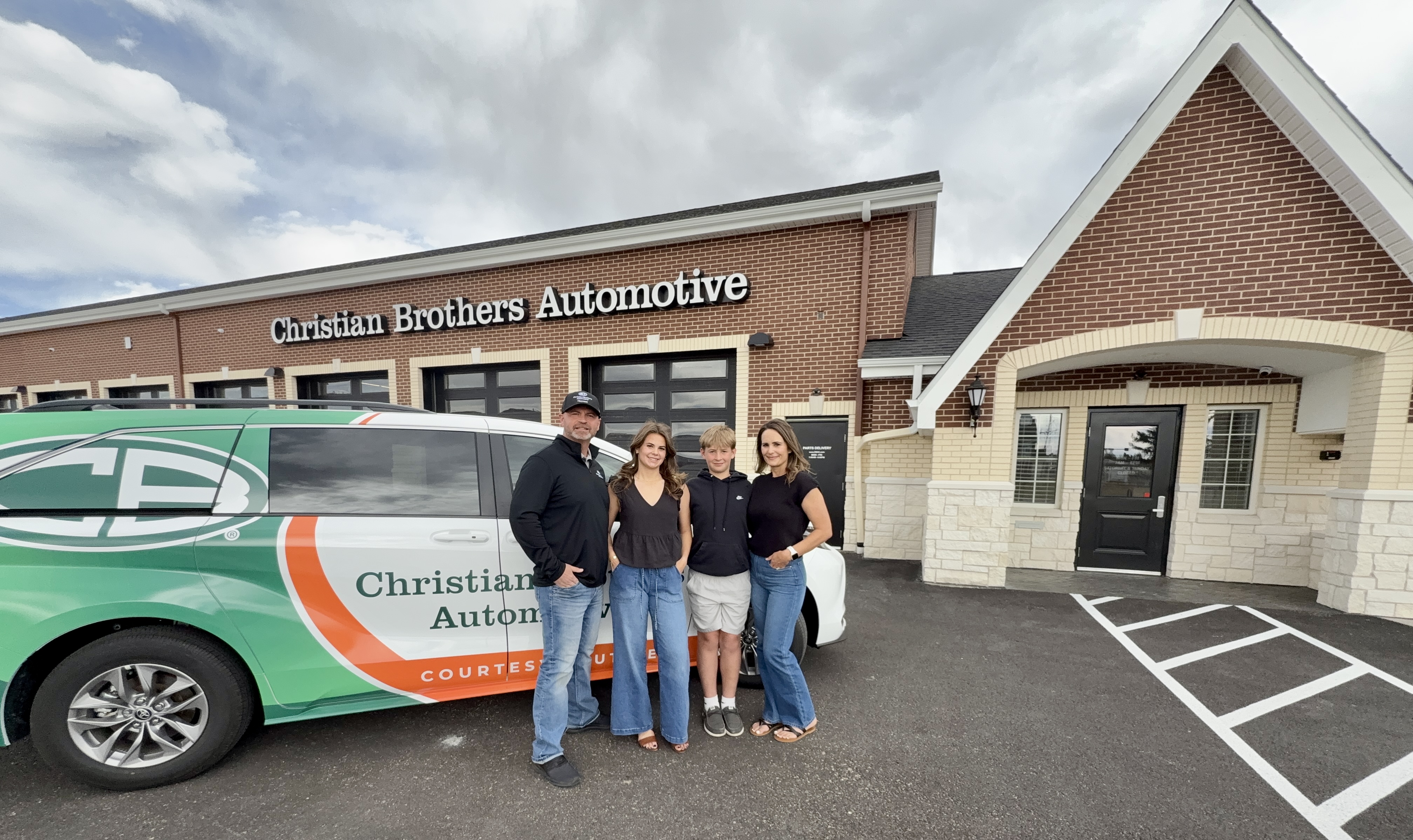 CBAC car in front of shop