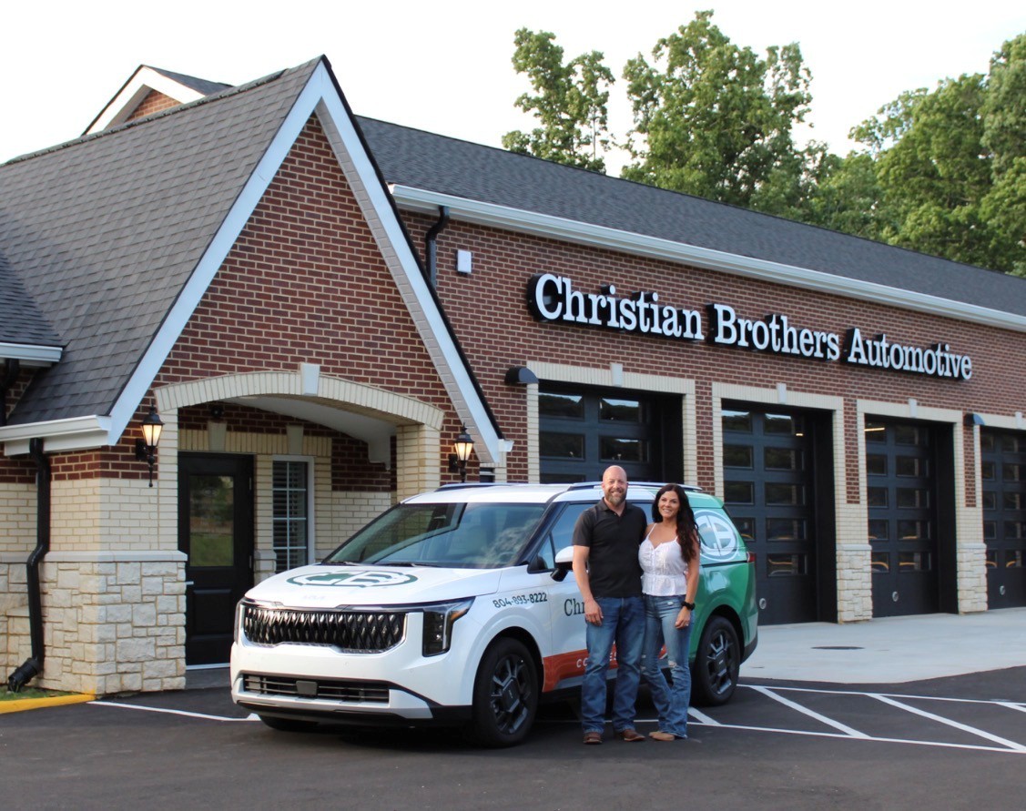 CBAC car in front of shop